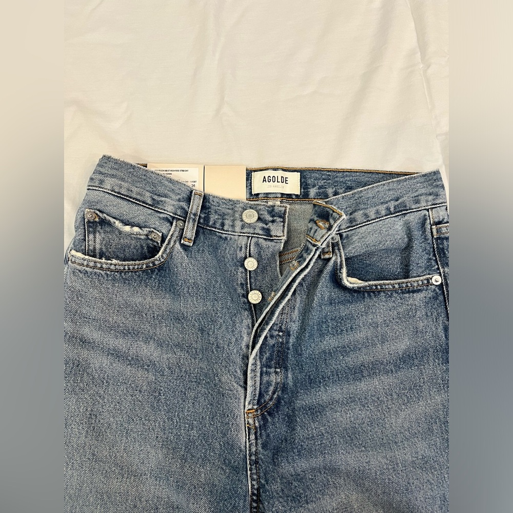 NWT AGolde 90s pinch waist jeans in navigate, size 26